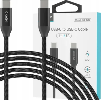 Image de Choetech Xcc-1036 Usb-C - Usb-C Pd 240W 480Mb/S 2M cable - Noir