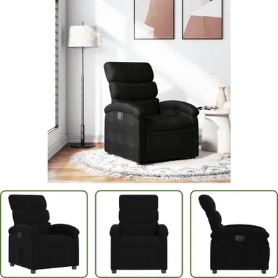 Produktbild von The Living Store Relaxsessel Schwarz Stoff