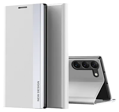 Immagine prodotto di Custodia per Samsung Galaxy S25+ Custodia magnetica in Finto cuoio con funzione Stand Bianco