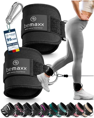 Imagen del producto de Bandas de resistencia para fitness, acolchadas, 2 unidades, con cierre de velcro para entrenamiento de piernas