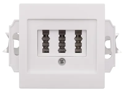 Produktbild von TAE-NFN-Anschlussdose McPower ''Flair'' UP, weiß, 3x 6-polig