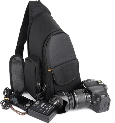 Immagine prodotto di SLR DSLR antiurto triangolo fotocamera borsa a tracolla per Canon Nikon Sony