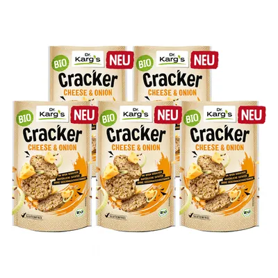 Produktbild von Dr. Kargs  Cheese und Onion Cracker herzhaft knusprig 85g 5er Pack