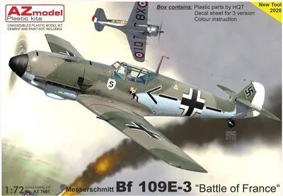 Obrázok produktu pre AZ model 1:72 Bf 109E-3 "Bitka o Francúzsko".