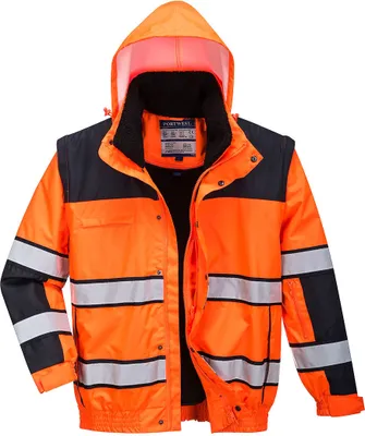 Produktbild von Portwest C466 Klassische Warnschutz-Pilotjacke Orange/Black Gr. XL