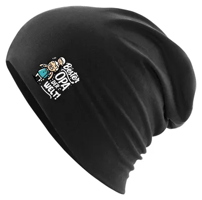 Produktbild von Huuraa Beanie Bester Opa der Welt Black One Size Baumwolle und Elasthan Mütze Geschenkidee