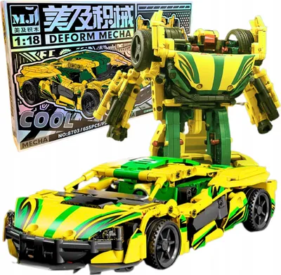Image de Jouet de construction robot et voiture de sport 2 en 1