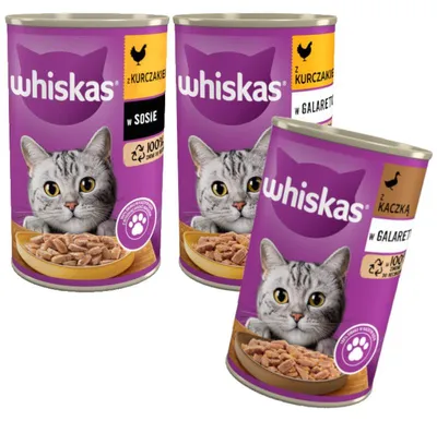 Produktbild von Whiskas Adult 3 Geflügelgeschmack 24x400g Huhn Ente Feuchtfutter Für Katzen