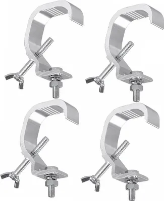 Produktbild von Bühnenlichtklemme, strapazierfähig, verhindert Verrutschen, Aluminiumguss, Bühnenlampen-Haken-Set für Scheinwerfer, bewegliches Kopflicht, 4 Stück