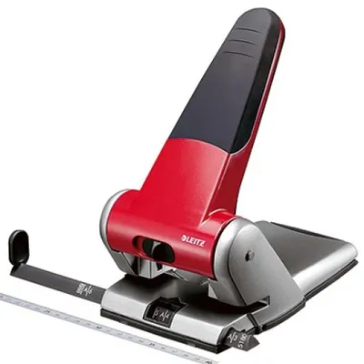 Image de Perforateur pour dossiers Leitz 51800025 max. 65feuilles aluminium rouge