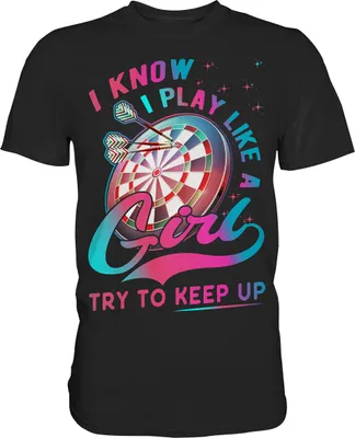 Produktbild von Dart Mädchen Dartscheibe 180 Darts T-Shirt – Black / 4XL