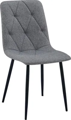 Image de Chaise LIBRA - tissu gris foncé / pieds noirs x 1