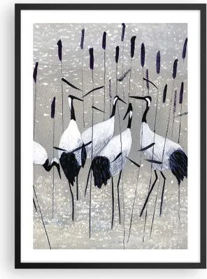 Produktbild von Gerahmtes Poster - Schwarzer Rahmen - Vogel Natur Wasser - 50x70 cm - Wand Bild - Wanddeko - Wandbilder - Kunstposter - Wandposter - Bilderrahmen - Bilder - Kunstdruck - Wandbild - P2BPA50x70-3687