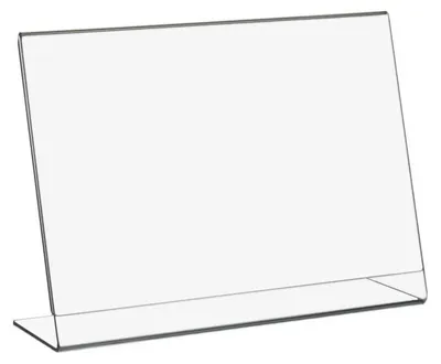 Produktbild von DIN A5 Werbeaufsteller Querformat Tischaufsteller L-Ständer aus Acrylglas - Zeigis® Prospektständer, Prospekthalter, Flyerständer, Flyerhalter