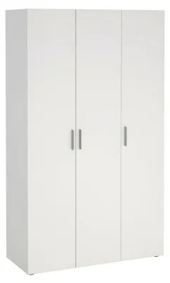 Produktbild von Kleiderschrank 3 Türen Albacore, Schlafzimmermöbel, Schrank, Garderobe, 118x50 h201 cm, Weiß