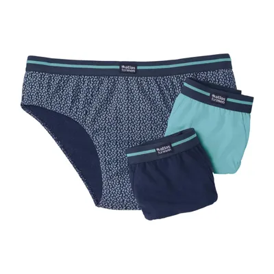 Produktbild von Atlas For Men - "Comfortable" Slips für Herren (3er-Pack) AF1554 (4XL) (Marineblau/Türkis)