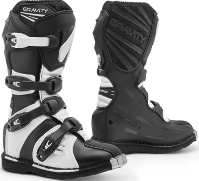 Produktbild von Forma Gravity Motocross Stiefel Farbe: Schwarz/Weiß, Grösse: 36