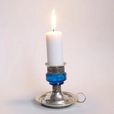 Produktbild von Marokkanischer Kerzenständer Aladin Blau für Stumpenkerzen, Höhe 12 cm, Ø 8 cm
