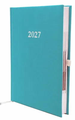 Produktbild von 2027 ADINA Buchkalender Chefplaner A5 türkis 1 Tag 1 Seite