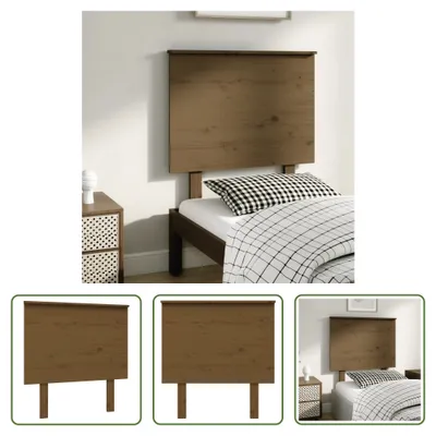 Produktbild von The Living Store Kopfteil Honigbraun 79x6x82,5 cm Massivholz Kiefer