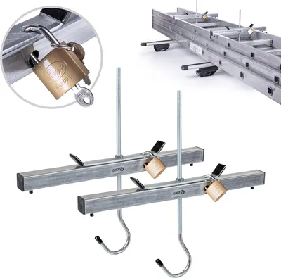 Produktbild von GEKO | Leiterhalter Dachträger, 2 Stück, Leiterklemmen für Dachgepäckträger