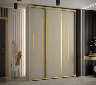 Produktbild von Kleiderschrank INDIRA 12 - 170/45 cm, Kaschmir/Gold