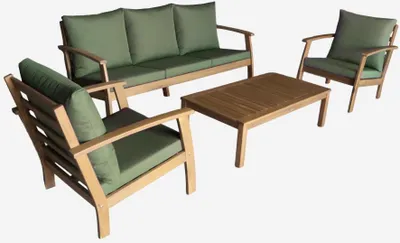 Produktbild von sweeek - Gartenlounge-Set für 5 Personen aus Akazienholz - Khaki