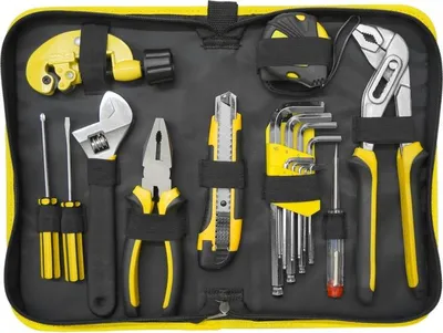 Image de Jeu d'outils Strend Pro CMT-07.0018, 18 pieces, en sacoche