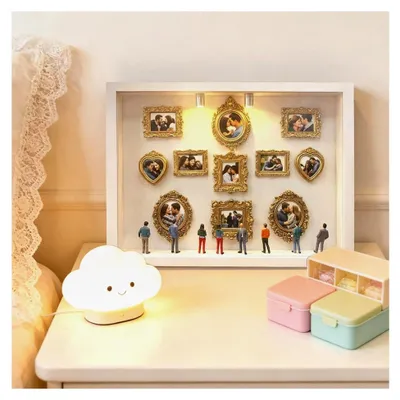 Produktbild von DIY Mini Museum Silhouette Box | Handgefertigte Schreibtischdekoration - Silhouette Box Bilderrahmen | Geschenk für Sammler für Zuhause, Wohnzimmer, Schlafzimmer und Arbeitszimmer