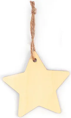 Image de Suspension étoile en bois à décorer - Ø 11 cm