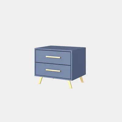 Produktbild von Masseno Nachttisch ELISE Nachtschrank Beistelltisch für Schlafzimmer 54 x 48 x 41 cm Blau
