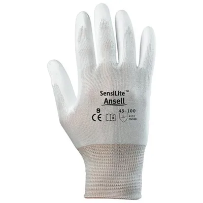 Obrázok produktu pre Rukavice Ansell HyFlex 48-100, biele, veľkosť 9