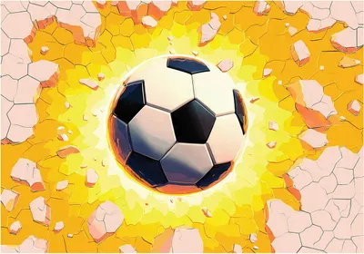Produktbild von Fototapete Kinderzimmer Junge 3D Effekt Fußball - 250x175 cm - inklusive kleister - Vlies Tapete Kinder - Vliestapete Modern Wandtapete - Kindertapete