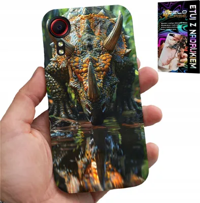 Image de Étui Pour Samsung Galaxy Xcover 7 - Étui Dino Dinosaure Triceratops