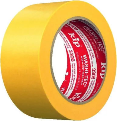 Produktbild von KIP 3308-48 WASHI-TEC Goldkrepp, Kreppband, gelb, 48 mm x 50 m