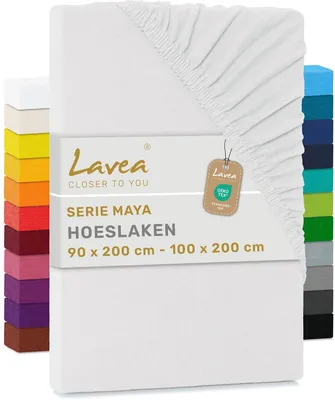 Produktbild von Lavea Spannbettlaken Jersey Baumwolle Weiß 140x200cm