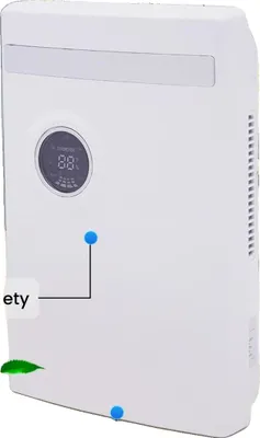 Obrázek produktu pro Odvlhčovač vzduchu, nádržka 2200 ml, výkon 100 W, pokrytí 30 m², denní kapacita 350-500 ml, kompaktní design