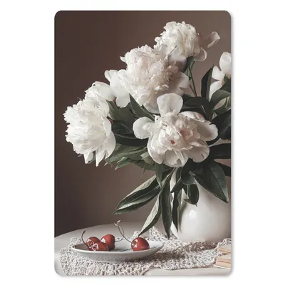 Produktbild von MuchoWow® Mauspad Mousepad Kirschen - Stilleben - Blumen 40x60 cm - Mousepads - Maus Mat - Pad - Mausunterlage - Schreibtisch Accesoire