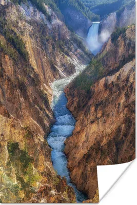 Produktbild von MuchoWow® Poster Wasserfall - Berg - Fluss 40x60 cm - Plakate für die Wand - Poster Babyzimmer