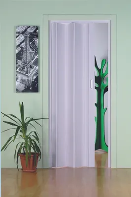 Produktbild von FORTE Kunststoff Falttür Monica Schiebetür Nischentür Weiß BxH 83 x 204 cm kürzbar