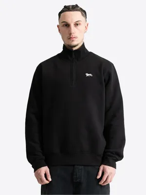 Produktbild von Herren Sweatshirt mit Viertelreißverschluss normale Passform CHISLEHURST Black/Ecru L Lonsdale