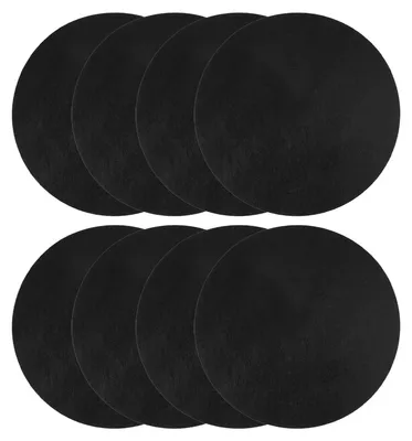 8 Filzuntersetzer rund 30 cm – Tischschutz schwarz