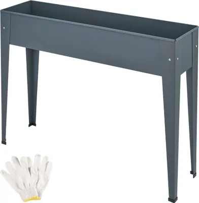 Zdjęcie produktu dla podwyższona grządka tectake® Calendula ze stali malowanej proszkowo 98,5 x 26 x 82,5 cm