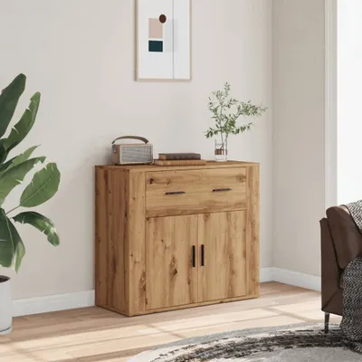 Zdjęcie produktu dla Maison Exclusive – kredens Artisan z dębu 80 x 33 x 70 cm Materiał drewnopochodny