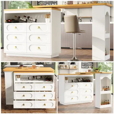 Produktbild von Barhocker - Bartisch - Barhocker - Barhocker-Sets - Ausziehbare Bartische