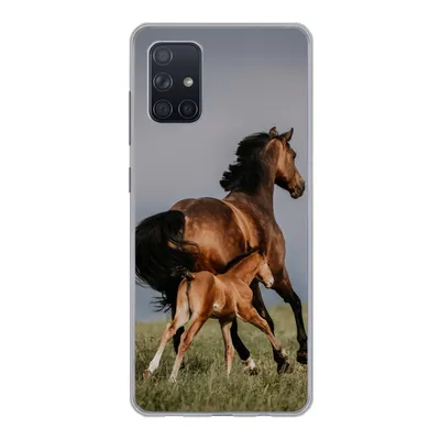 Produktbild von MuchoWow® Handyhülle Schutzhülle Hülle für Samsung Galaxy A51 5G Tiere - Pferde - Fohlen Silikon Softcase Handy Hülle - Abbildung