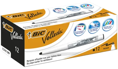 Produktbild von 12 Stück Velleda Whiteboard Marker mit runder Spitze