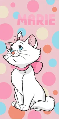 Produktbild von Disney Marie Bubble Katzenbadetuch, Strandtuch 70x140cm