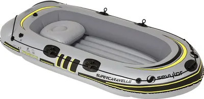 Produktbild von Sevylor Super Caravelle XR 86 GTX Schlauchboot, aufblasbares Boot, Ruderboots, Faltboot für 3 Personen, Schlauchboot für Familien, 267 x 127 cm