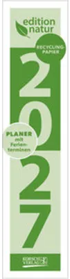Produktbild von Streifenplaner Compact Dunkelgrün 2027 aus Recyclingpapier